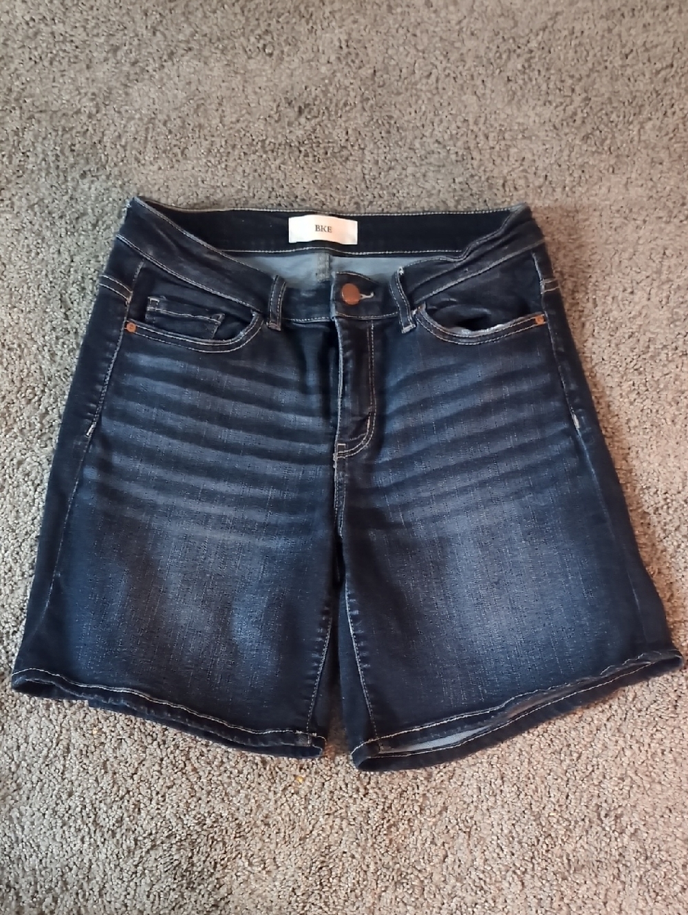 BKE Women's Dark Wash Blue Denim Shorts